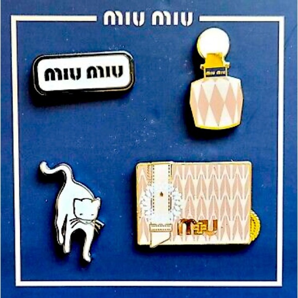 NEW RARE MIU MIU X PINTRILL 2018 LUXURY MIU MIU Collectors Pin Set - Picture 2 of 10